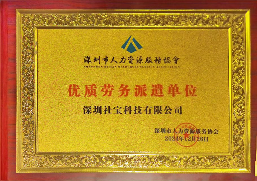 喜讯！云生集团深圳公司获评深圳市人力资源服务协会“优质劳务派遣单位”